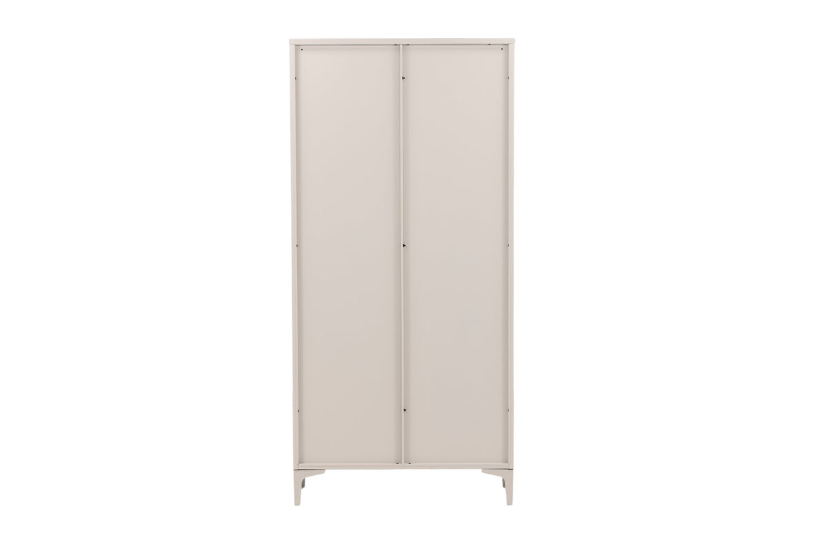 Piring skåp beige glas och stål