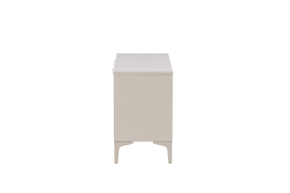 Piring tv-bänk i beige stål