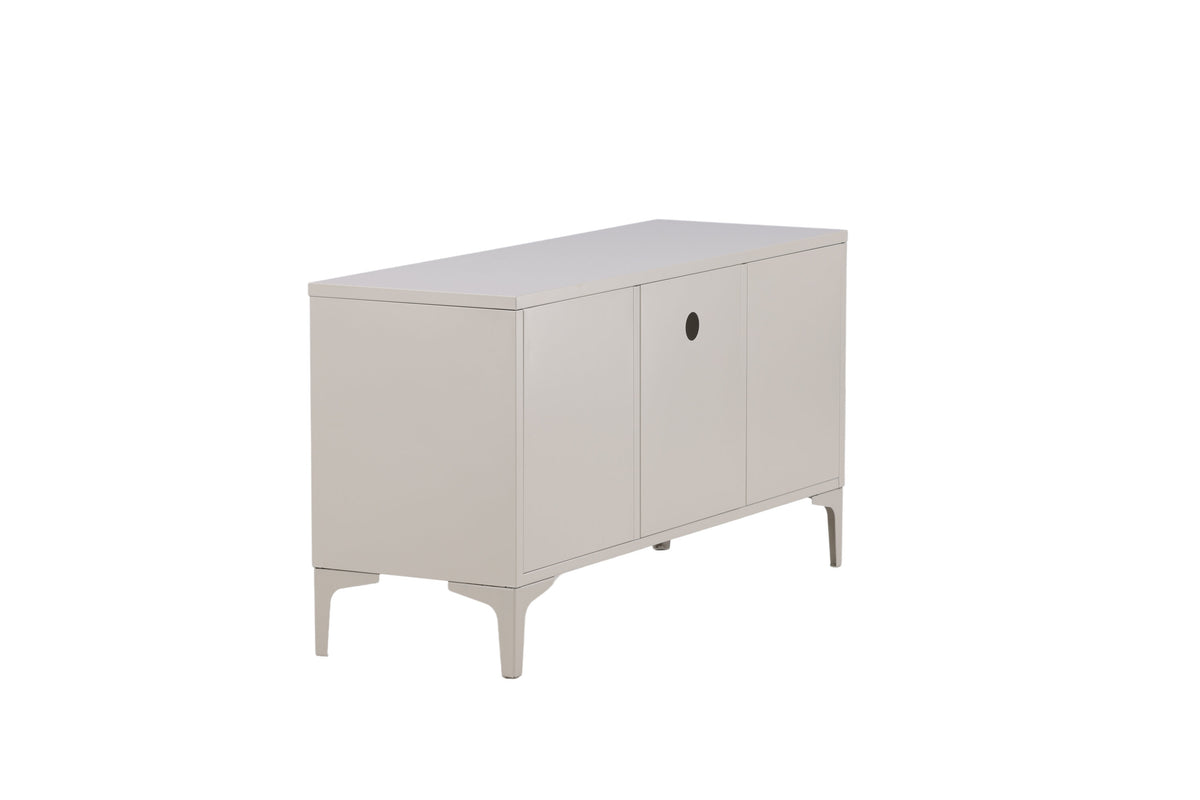 Piring tv-bänk i beige stål