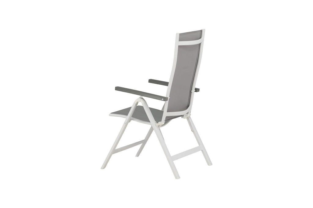 Albany Light positionsstol med 5 lägen 2-pack vit aluminium/grå textilene