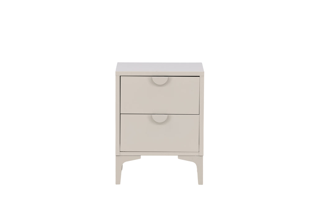 Piring byrå med 2 lådor beige stål