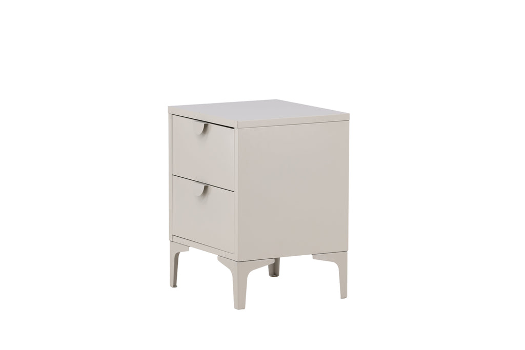 Piring byrå med 2 lådor beige stål
