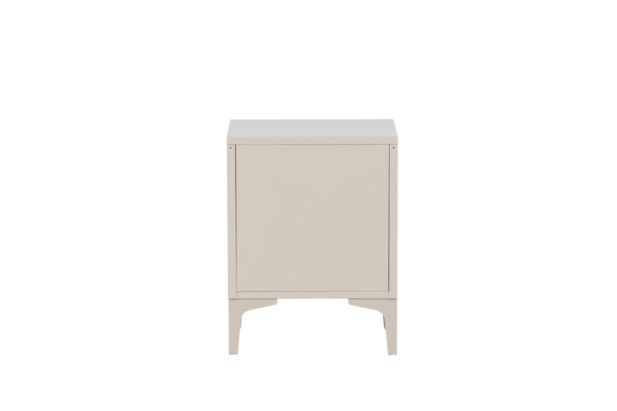 Piring byrå med 2 lådor beige stål