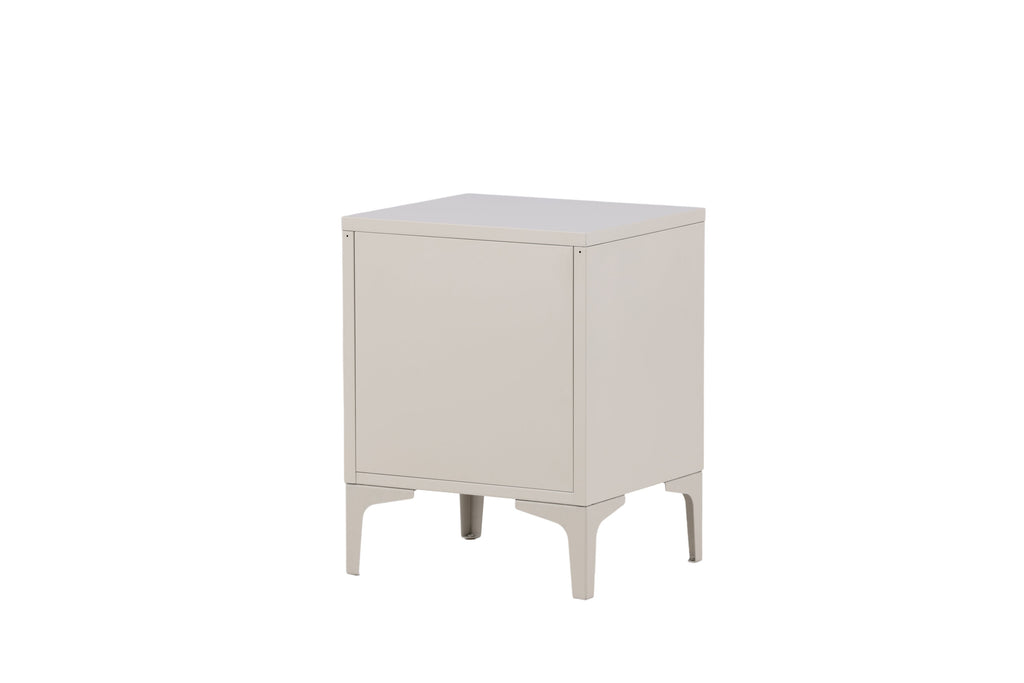 Piring byrå med 2 lådor beige stål