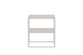 Netz sidobord beige stål