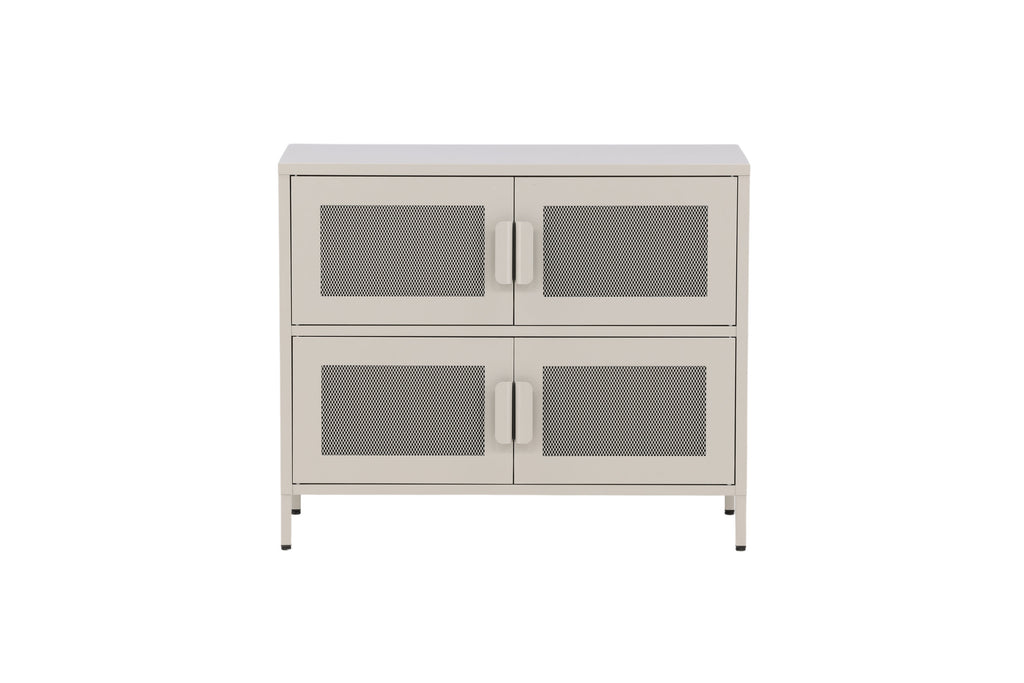 Nett skåp i stål beige