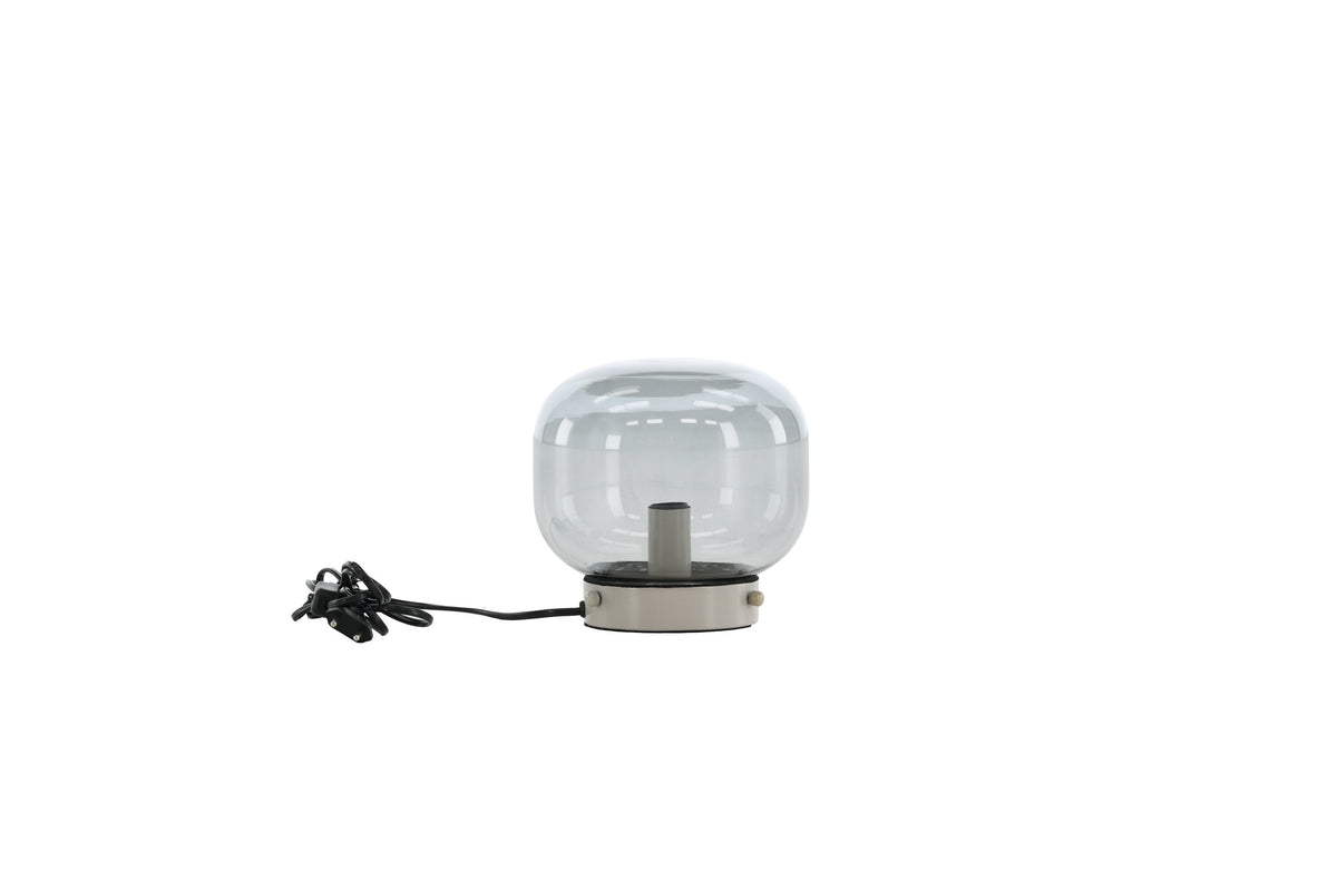 Bollonelie bordslampa beige med svart rökglas