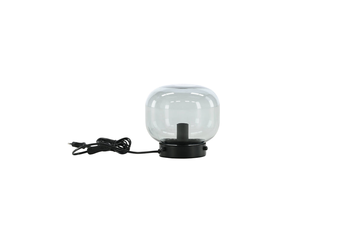 Bollonelie bordslampa svart med svart rökglas