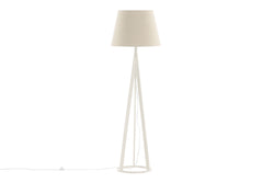 Kona golvlampa vit med linnestruktur
