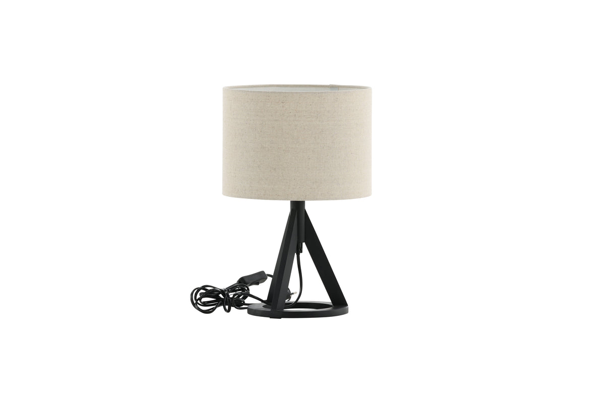 Kona bordslampa svart med linnestruktur