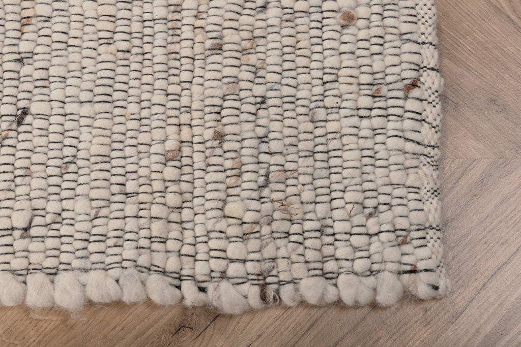 Loump ullmatta 200x300 cm vit/beige