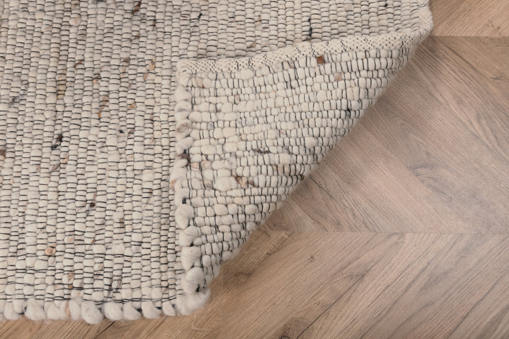 Loump ullmatta 200x300 cm vit/beige