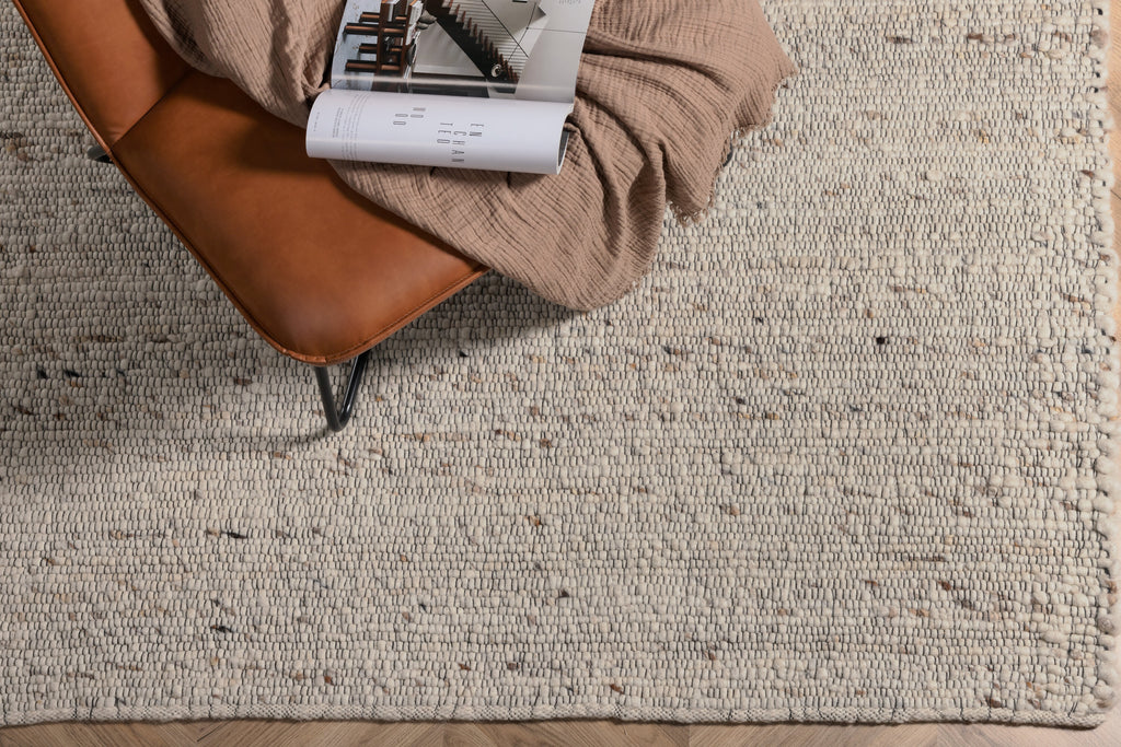 Loump ullmatta 160x230 cm vit/beige