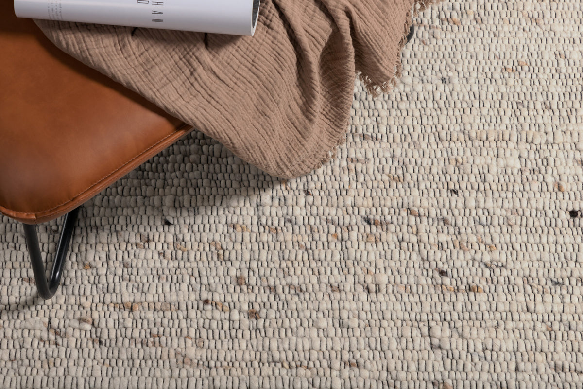 Loump ullmatta 160x230 cm vit/beige
