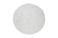 Grace rund polyestermatta 200x200 cm vit