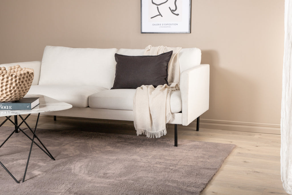 Nina matta 200x300 cm nougatbrun polyester och bomull