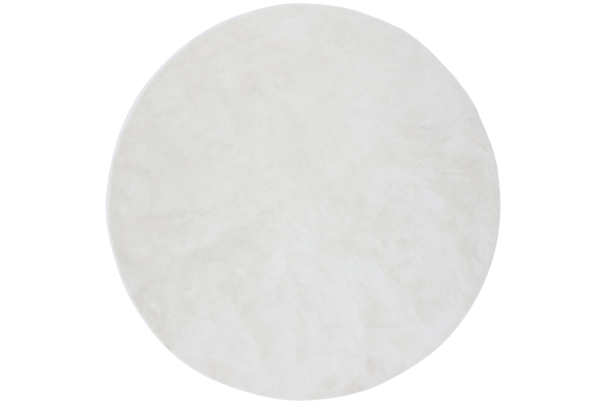 Blanca rund polyestermatta 200x200 cm vit