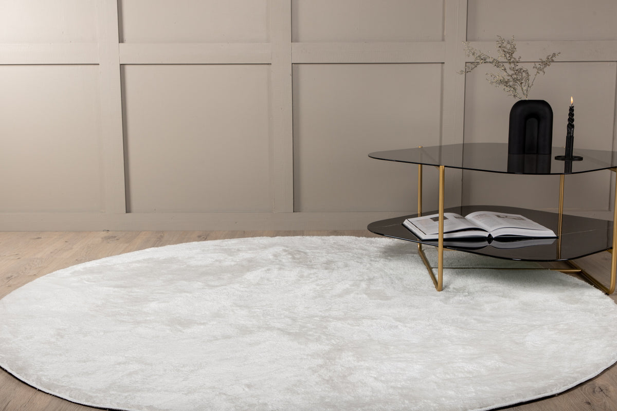 Blanca rund polyestermatta 200x200 cm vit