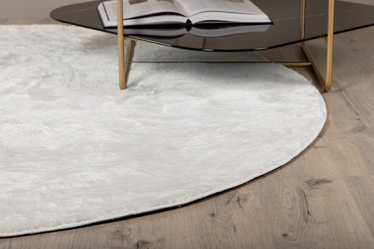 Blanca rund polyestermatta 200x200 cm vit