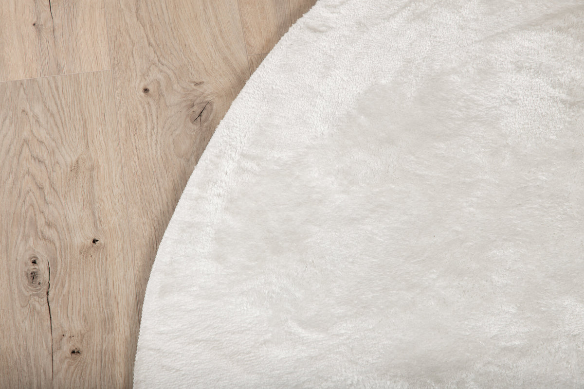 Blanca rund polyestermatta 200x200 cm vit