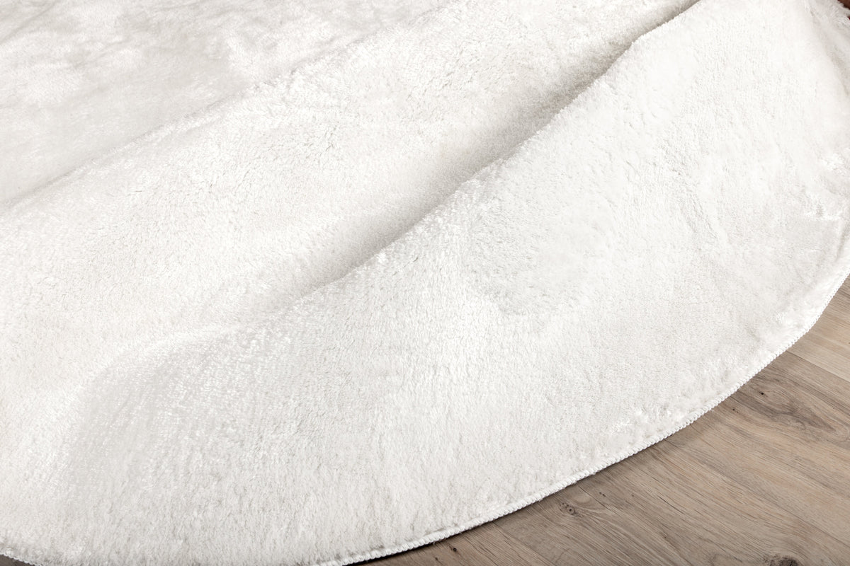 Blanca rund polyestermatta 200x200 cm vit