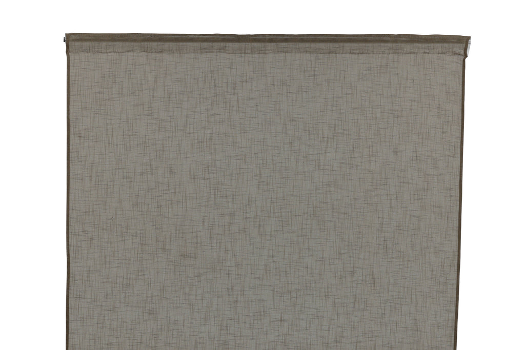 Kaya multibandsgardin 140x290 cm brun polyester med linnestruktur