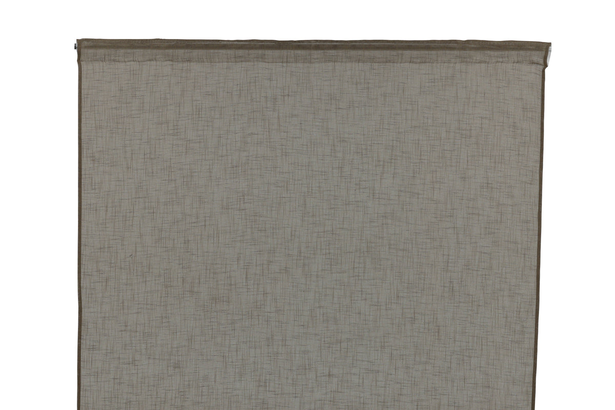 Kaya multibandsgardin 140x290 cm brun polyester med linnestruktur