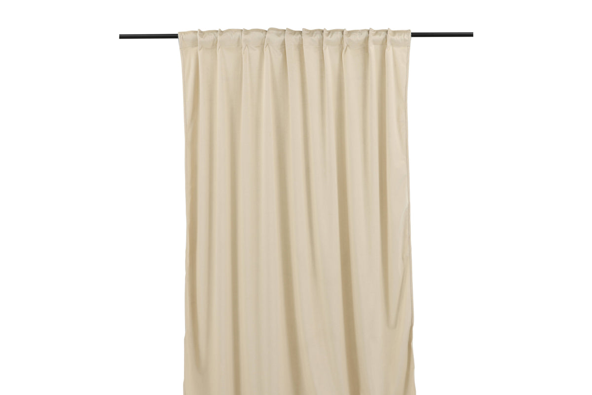 Mary sammetsgardin 250x135 cm beige