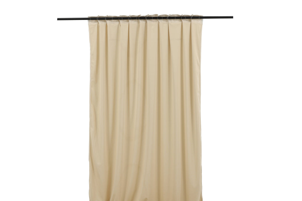 Mary sammetsgardin 250x135 cm beige