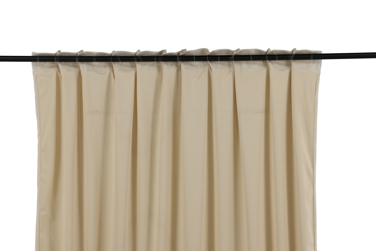 Mary sammetsgardin 250x135 cm beige