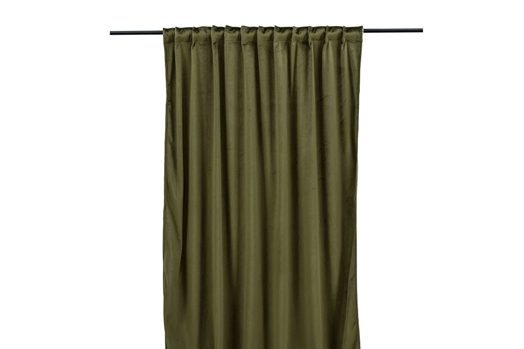 Mary sammetsgardin 250x135 cm mossgrön