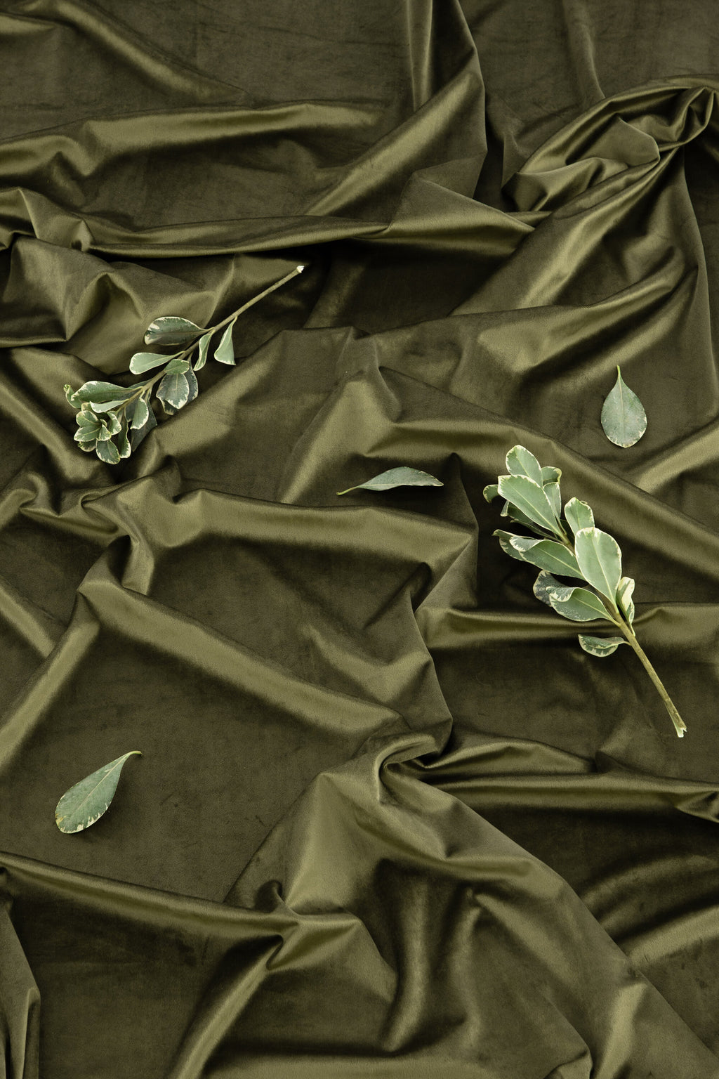 Mary sammetsgardin 250x135 cm mossgrön