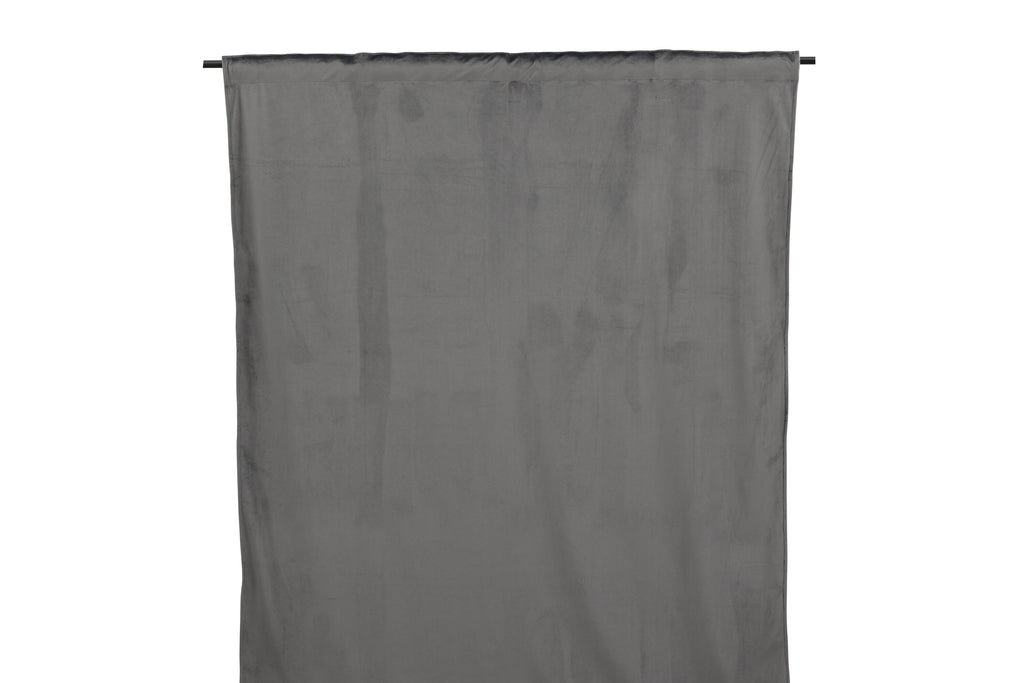 Mary sammetsgardin 250x135 cm mörkgrå
