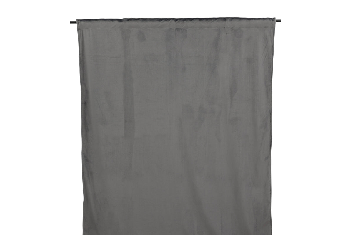 Mary sammetsgardin 250x135 cm mörkgrå