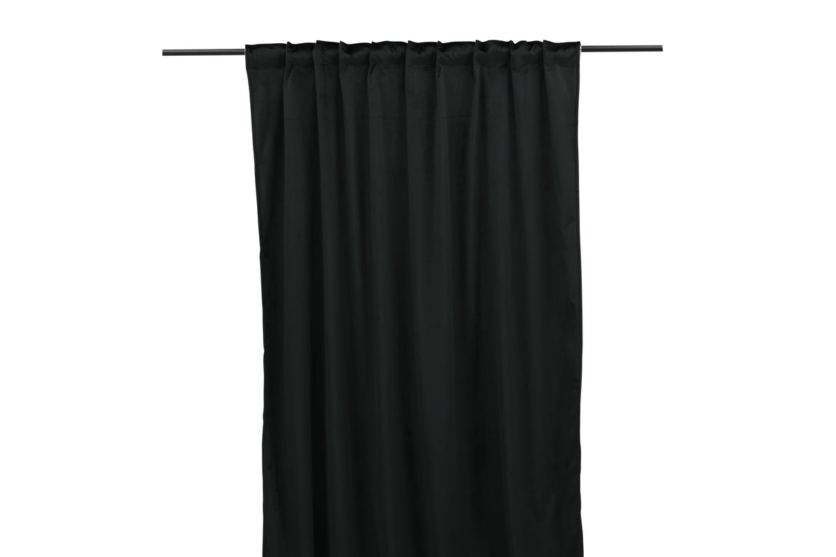 Mary sammetsgardin 250x135 cm svart