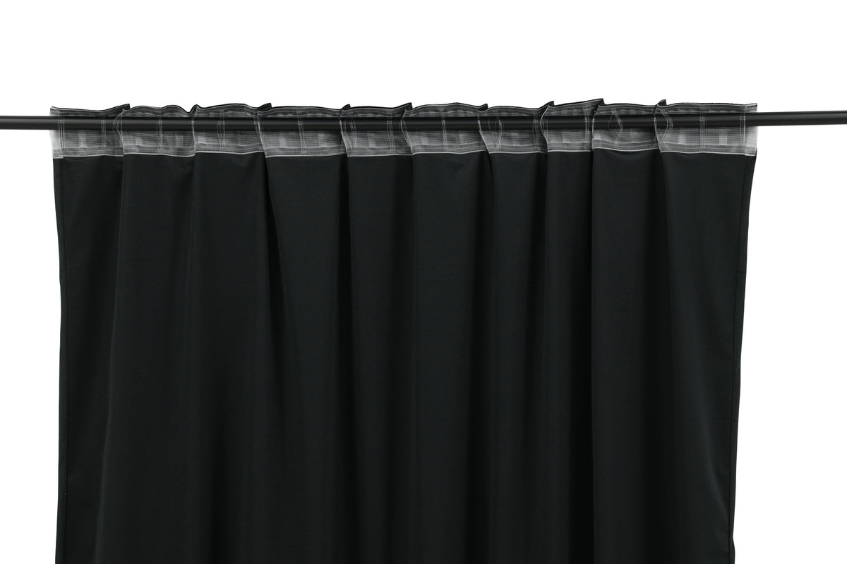 Mary sammetsgardin 250x135 cm svart