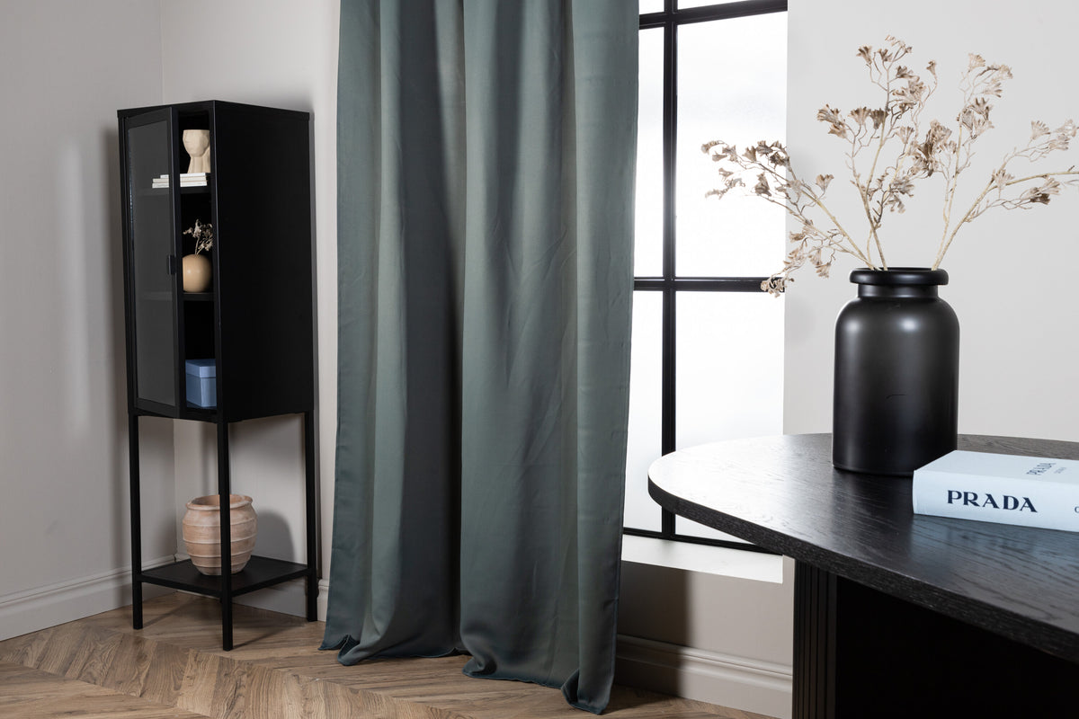 Evelyn mörkläggningsgardin med multiband 135x240 cm blågrön polyester