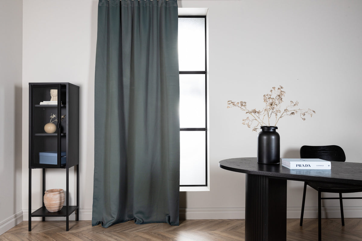 Evelyn mörkläggningsgardin med multiband 135x240 cm blågrön polyester