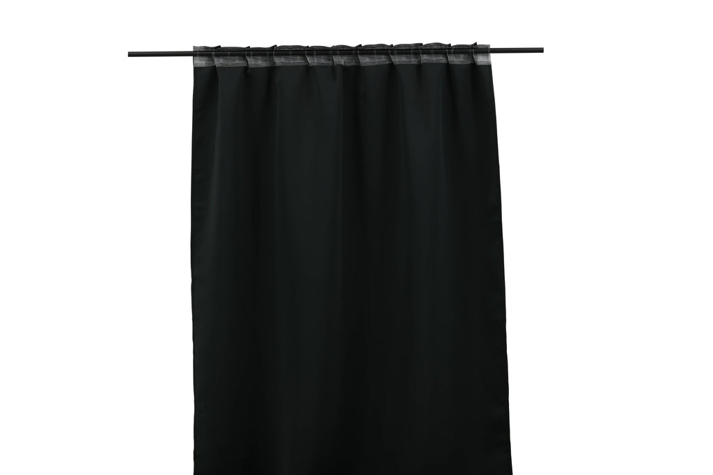 Evelyn mörkläggningsgardin med multiband 135x290 cm svart polyester