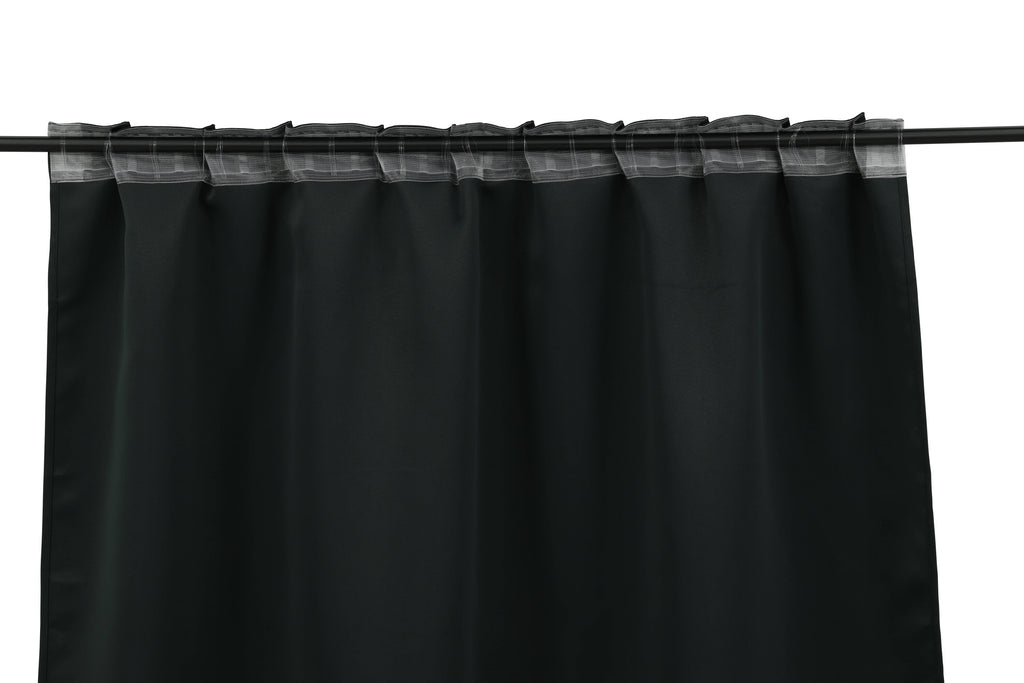 Evelyn mörkläggningsgardin med multiband 135x290 cm svart polyester