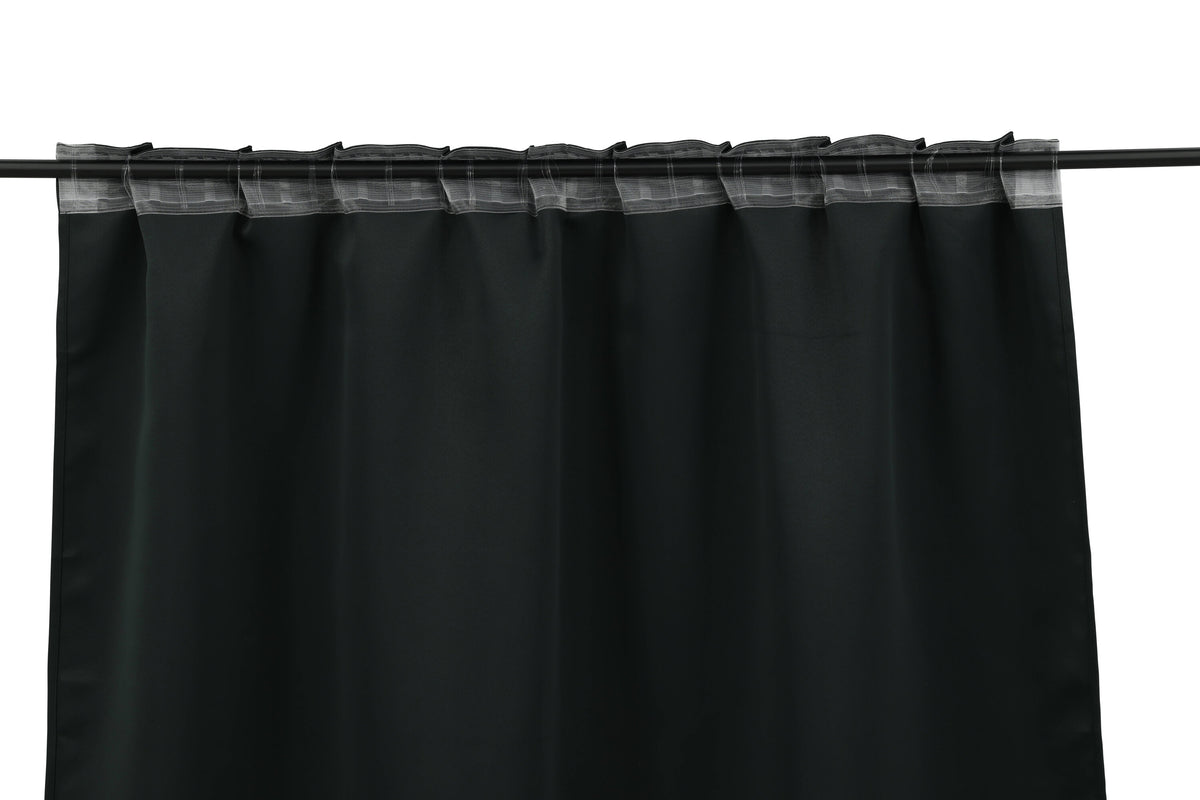 Evelyn mörkläggningsgardin med multiband 135x290 cm svart polyester