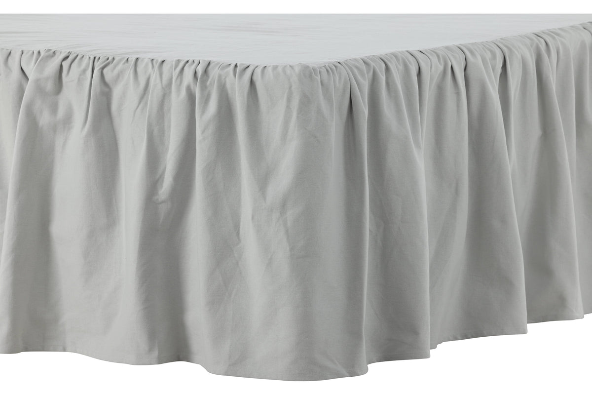 Pixy sängkappa 200x180 cm ljusgrå bomull i romantisk stil