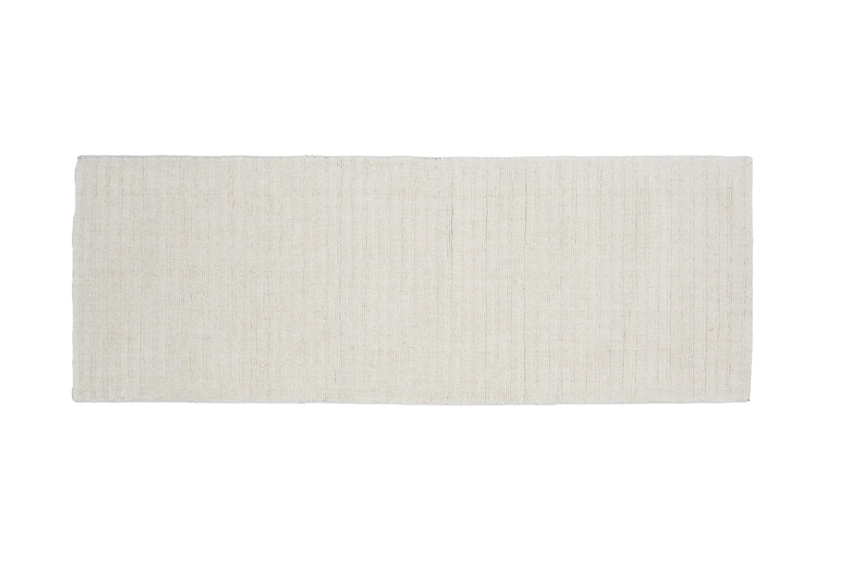 Milton gångmatta 200x70 cm vit ull