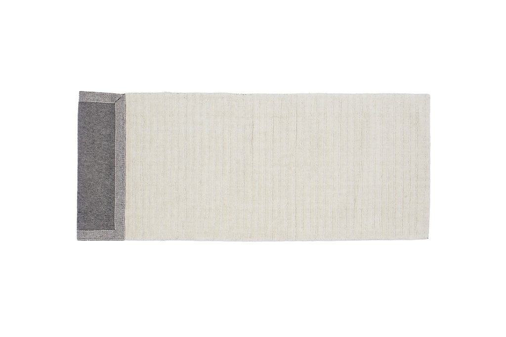 Milton gångmatta 200x70 cm vit ull