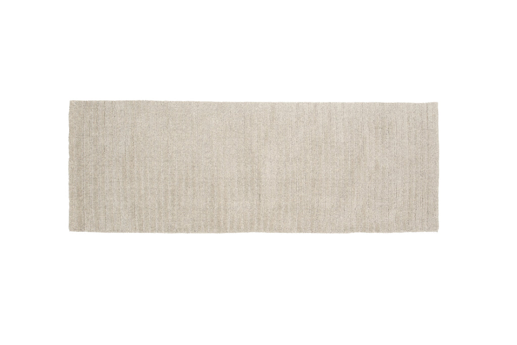 Milton gångmatta 200x70 cm ljusgrå ull