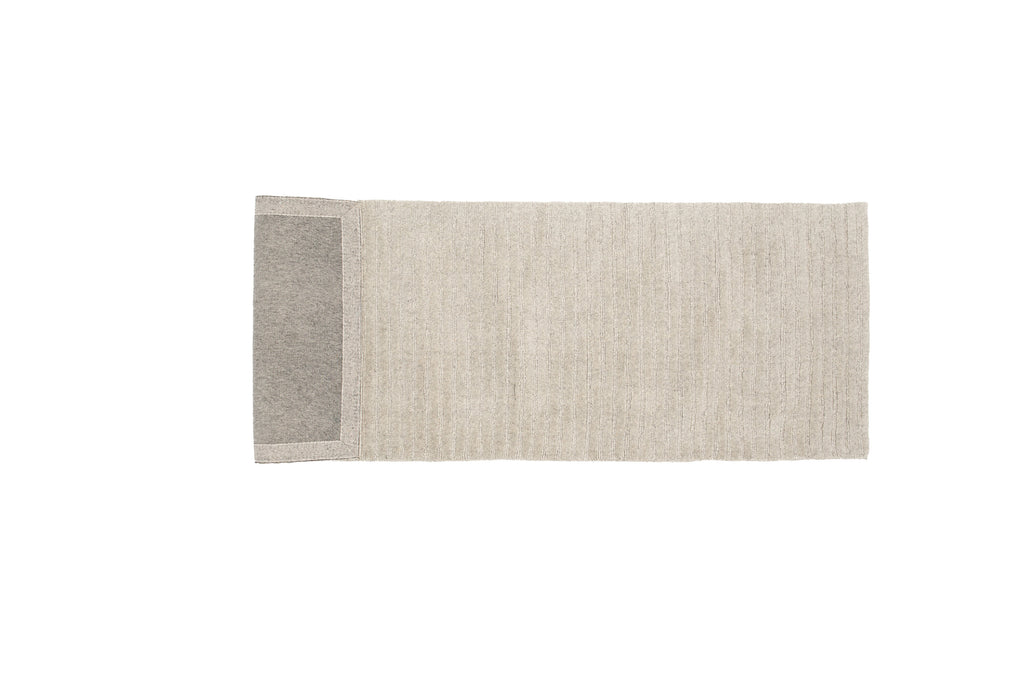 Milton gångmatta 200x70 cm ljusgrå ull