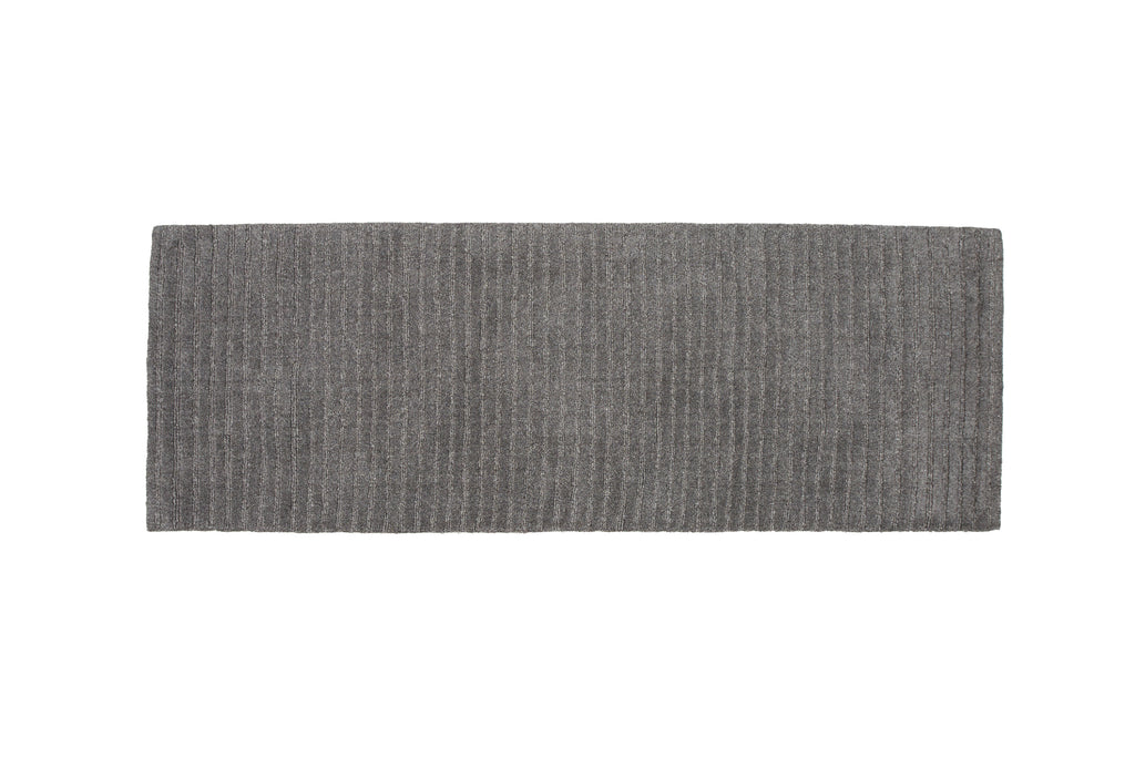 Milton gångmatta 200x70 cm mörkgrå ull