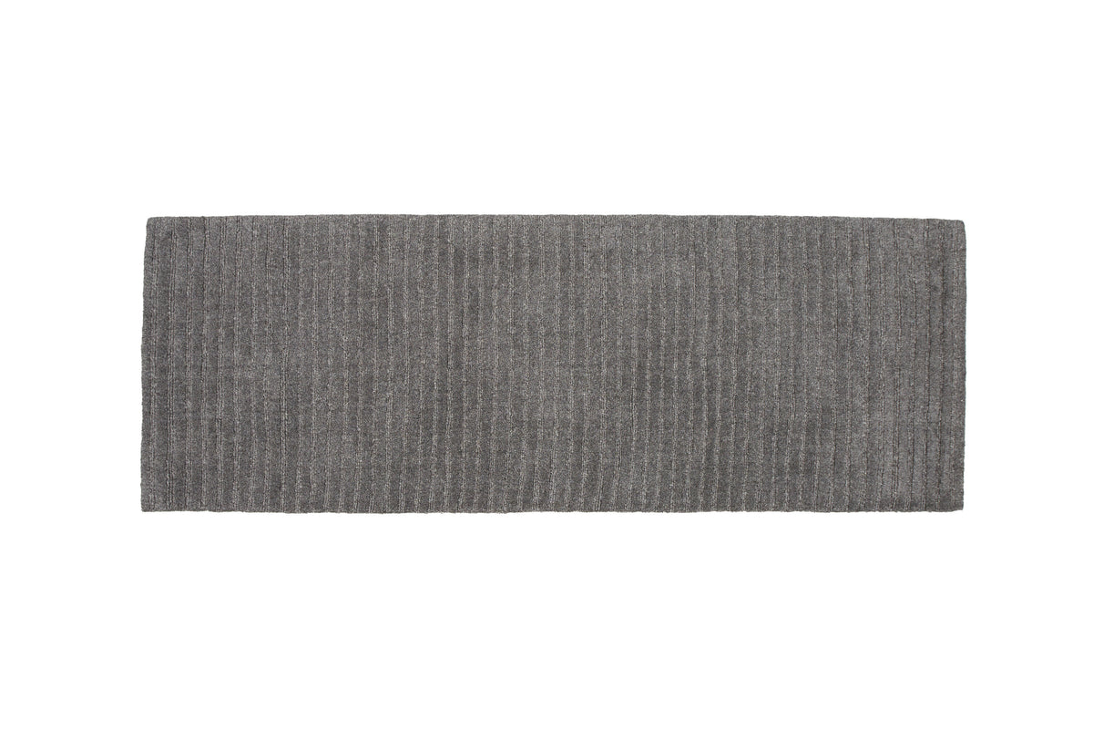 Milton gångmatta 200x70 cm mörkgrå ull