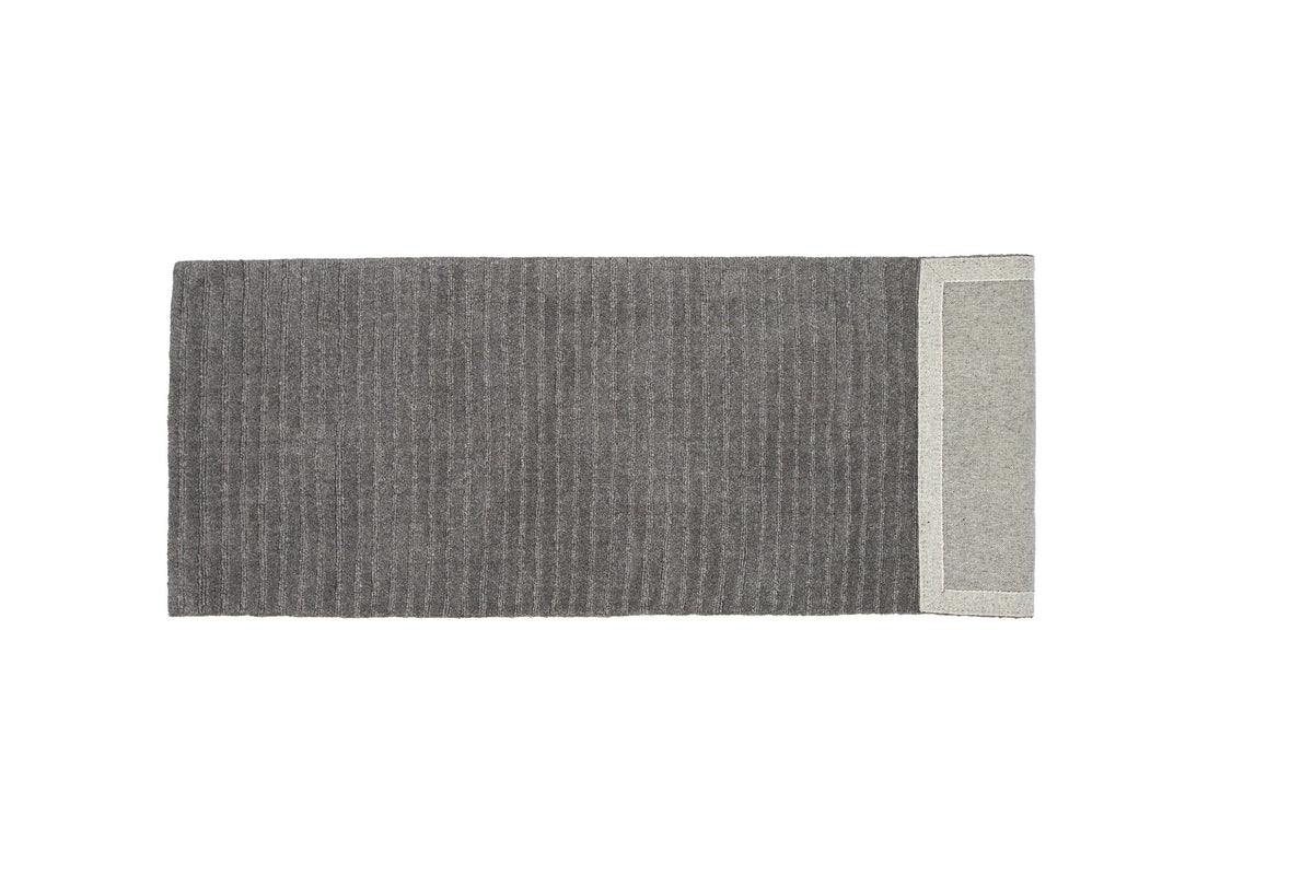 Milton gångmatta 200x70 cm mörkgrå ull