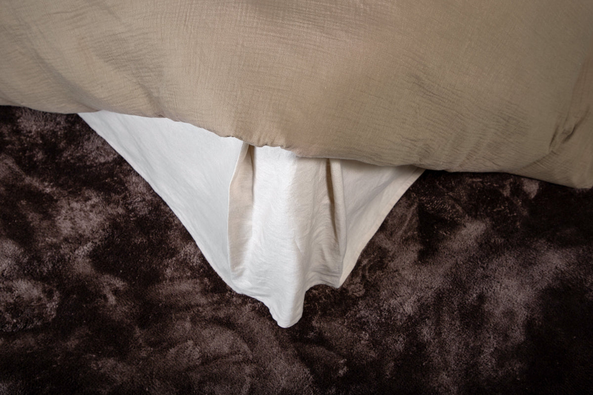 Mila bäddset i bomullsmuslin 240x220 cm brun